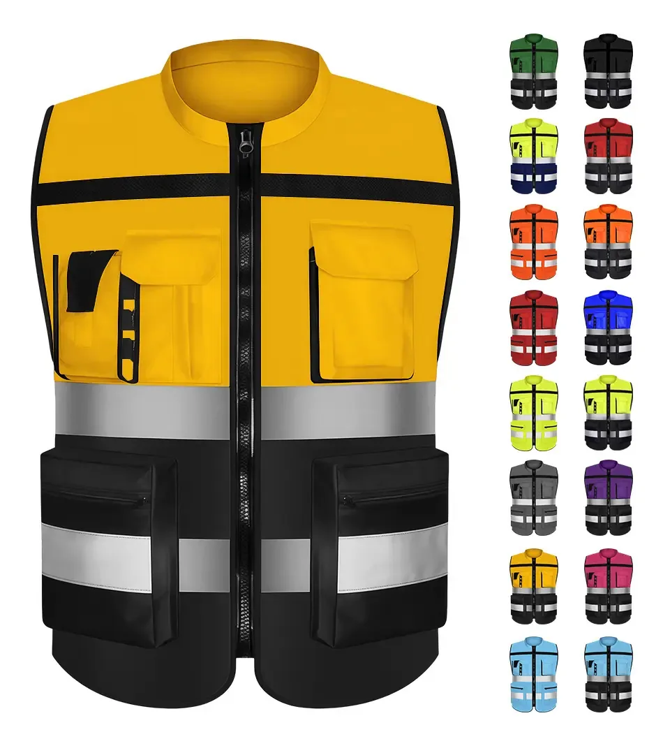 colete de segurança coletes refletivos colete industrial Yellow XL