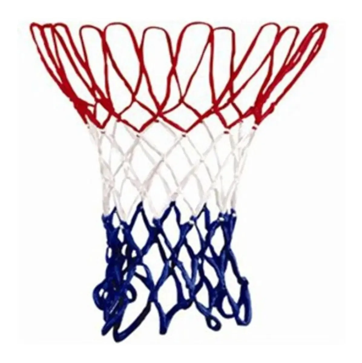 Rede de basquete tricolor Muuk, par de 3 mm, multicolorida