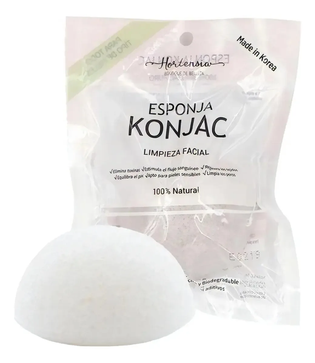 Esponja Facial Konjac Com Aloe Vera
