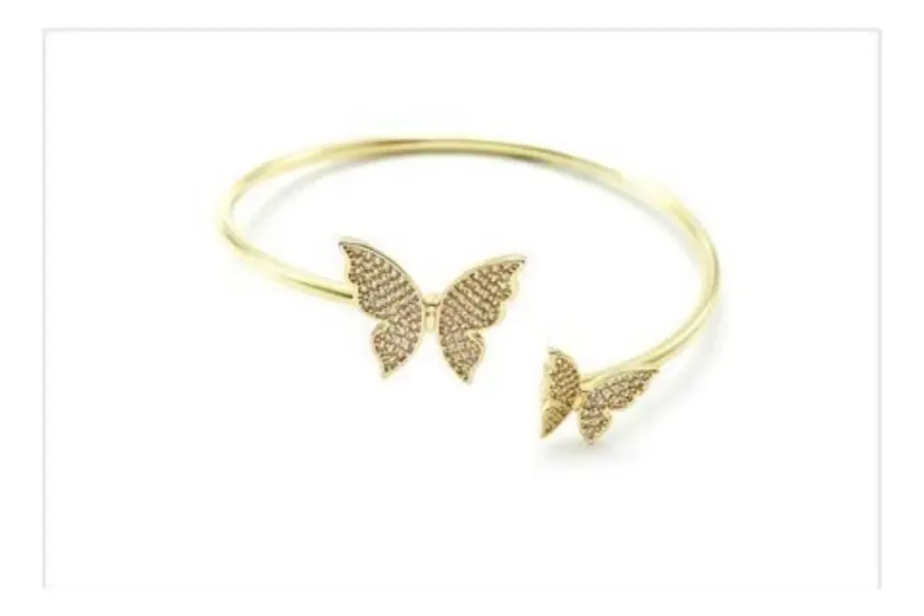 Bracelete Borboleta Cravejado