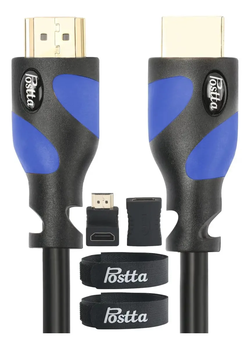 Cabo HDMI Postta (20 pés) Cabo HDMI 2.0v com braçadeiras para