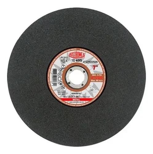 Disco de corte metalográfico rápido e frio 7x1/16x1¼