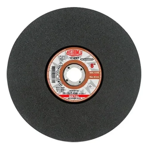 Disco de corte metalográfico rápido e frio 8x1/16x1