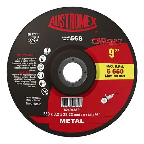 Disco De Corte Austromex 568 Metal Hum 9