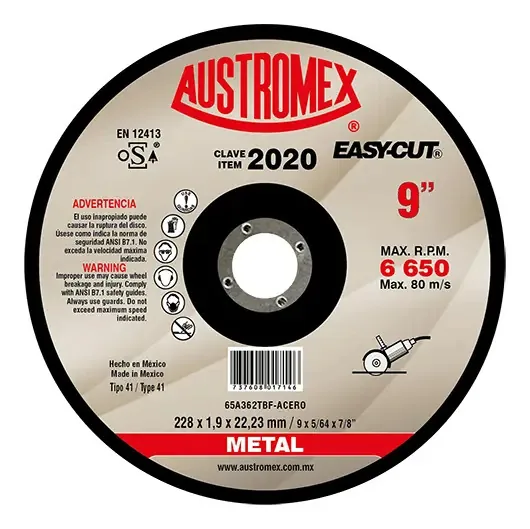 Disco De Corte 9 PLG Austromex 2020 Metal