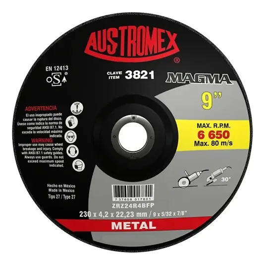 Disco de corte e rugosidade Austromex 3821 Mg 9