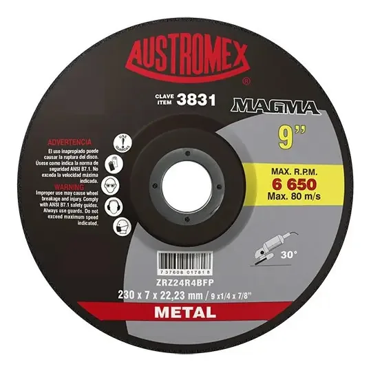 Austromex - Disco de lavagem de magma metal de 9 PLg
