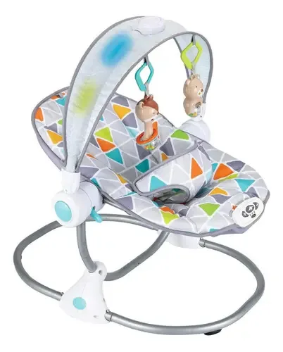 Cadeira Mecedora Bebe Aeiou Luces Musical Vibra Baby Light