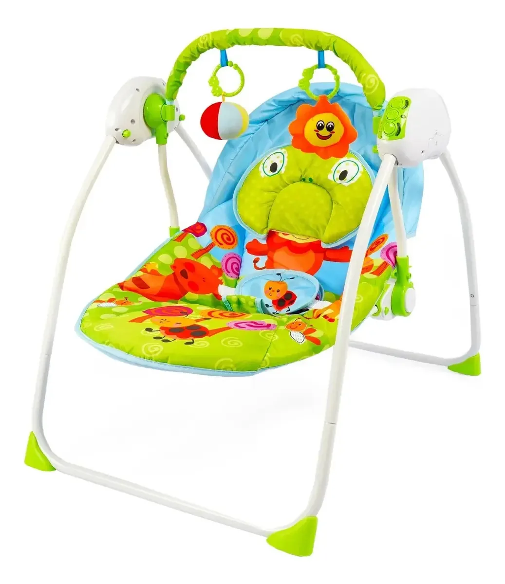 Cadeira de balanço musical Baby Swing Aeiou Hb010 verde