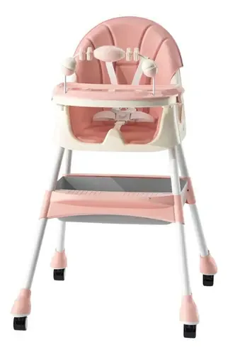 Cadeira de bebê dobrável Aeiou Be500 com caixa de brinquedos rosa