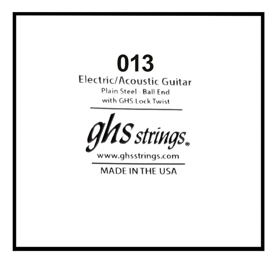Corda única lisa de níquel Ghs 013 para guitarra