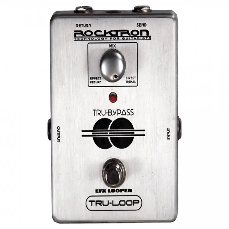 Pedal Rocktron Para Guitarra Tru Loop Prata
