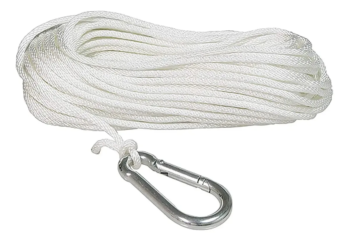 Corda de ancoragem de nylon trançado sólido 9,5 mm x 10,7 m