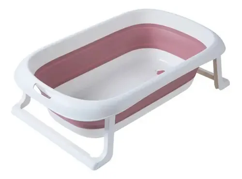 Banheira para bebês e crianças Banheira rosa dobrável