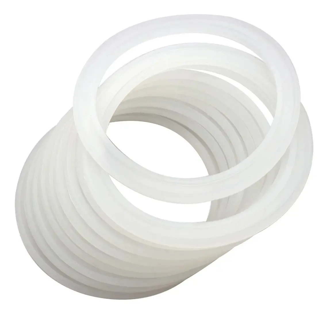 10 Selos Elásticos de Borracha de Silicone para Potes Mason Jars