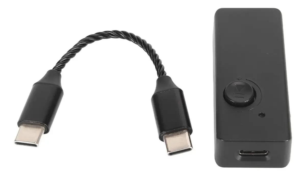 Amplificadores de fone de ouvido pequenos Broleo, compatíveis com amplificadores de fone de ouvido DSD256 ABS tipo C para adaptador de alta resolução PCM DAC de 3,5 mm e 4,4 mm de 32 bits e 384 kHz