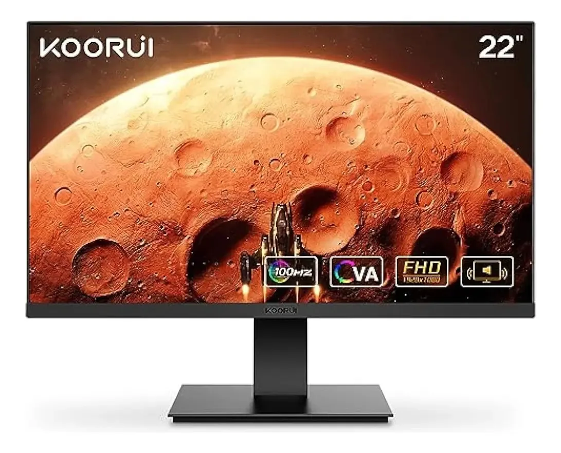 Monitor Koorui Monitor Monitor de jogos FHD 1080p de 21,5 polegadas