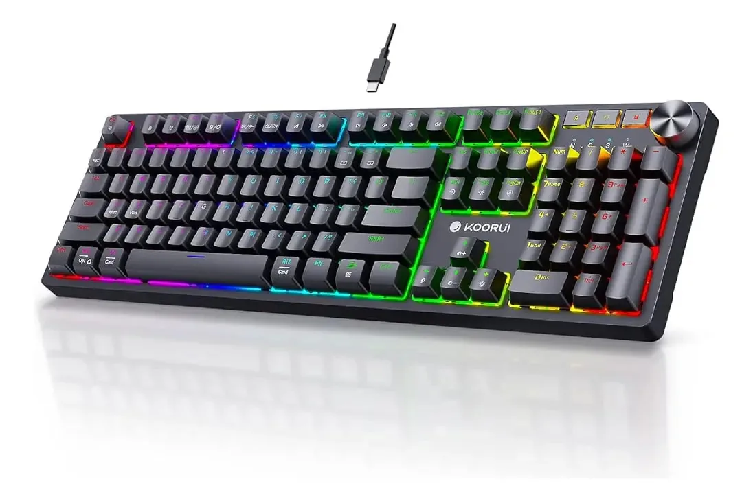 Teclados Koorui Gaming, teclado mecânico de tamanho compacto