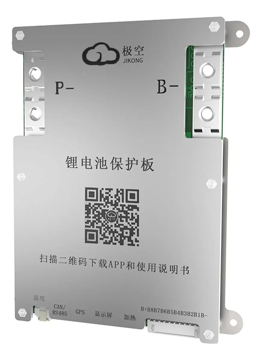Jk Smart Bms Jk Bms B1a8s10p /b1a8s10p-hc Smart Bms para baterias 4s 5s 6s 7s 8s 12v 24v com balanceamento ativo de 1a, LiFePO4 Li-ion LTO Bms Canbus Heat Jk Battery Equalizer. Cor: B1a8s10p-hc,...