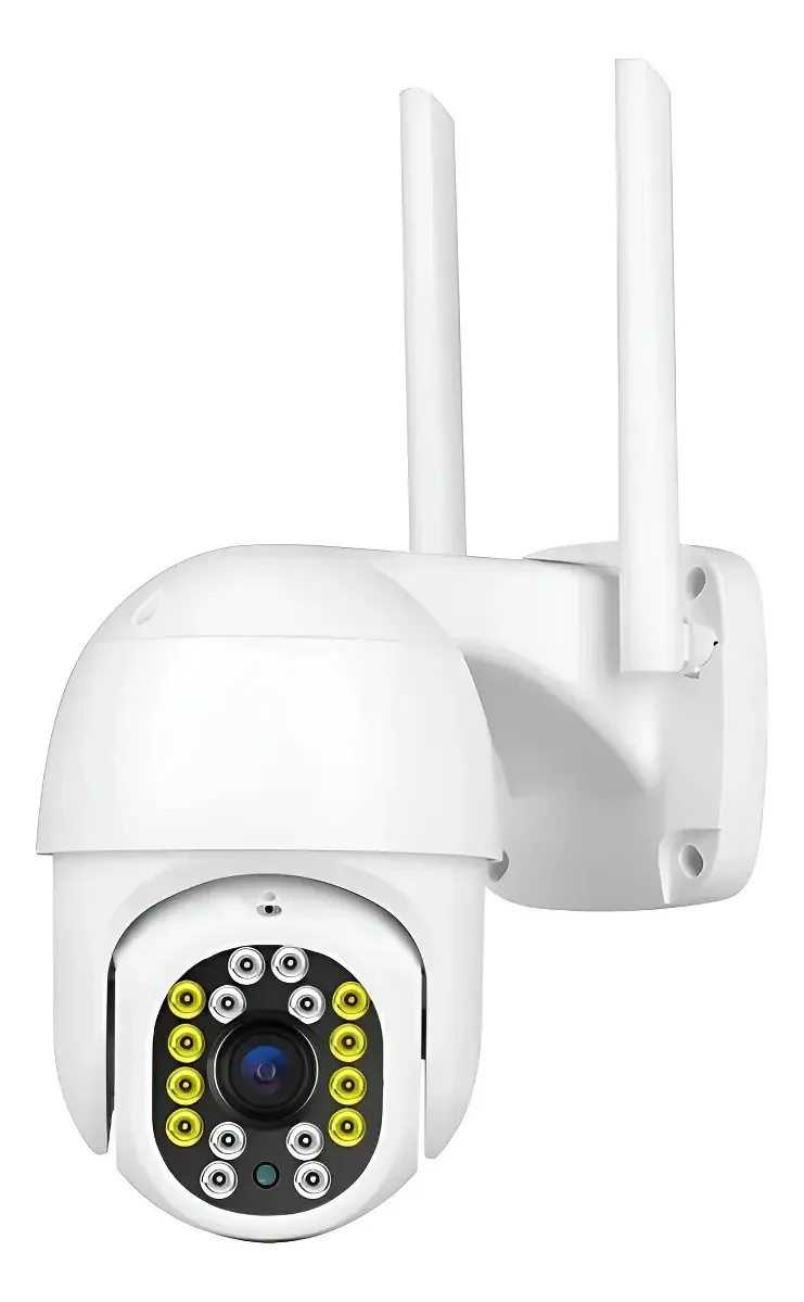 Câmera de segurança 360° Figoimport WiFi 2mp Câmeras de segurança sem fio externas/internas com visão noturna e áudio, panorama de 360°, compatíveis com iOS e Android, Figo Store