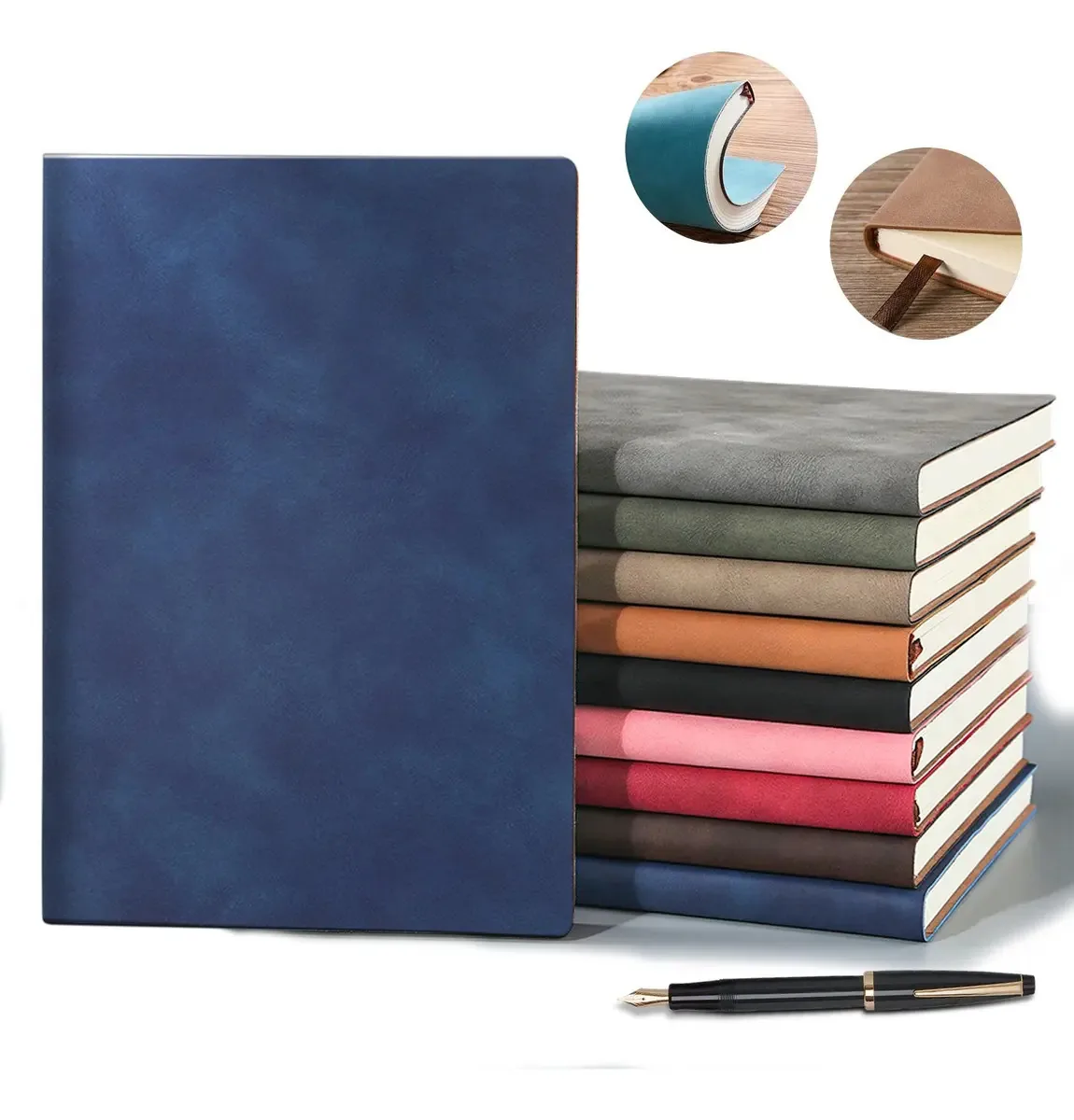 Caderno de desenho e esboço A5, 200 páginas, azul escuro