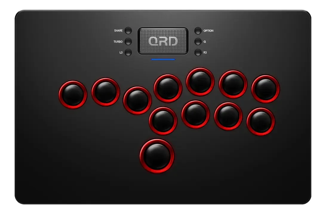 Controle Arcade QRD Maestro S3 Sem Fio PS4 PS3 Switch PC Preto