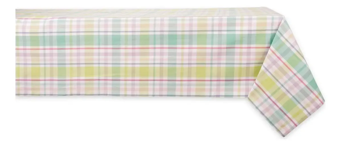 Tampos de mesa de primavera quadriculados 100% algodão Dii