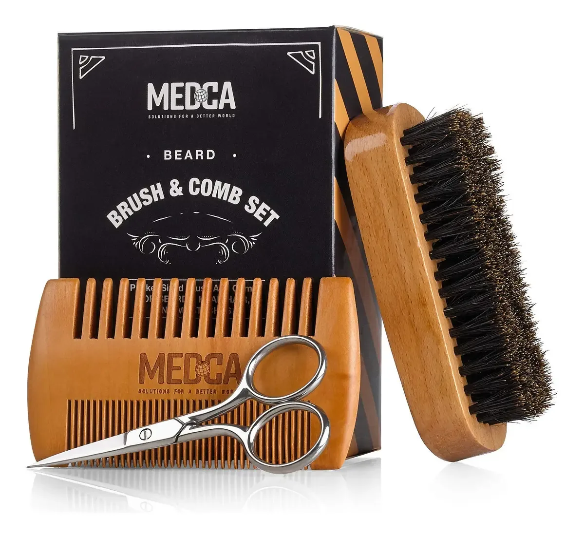 Juego De Barba Y Peine De Madera Para Hombres, Perfecto Para