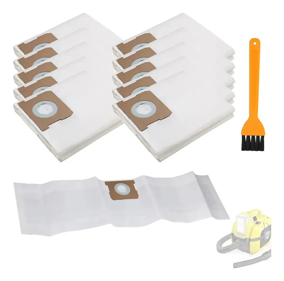 Sacos Filtro de Substituição para Aspirador Karcher Wd1 10pzs
