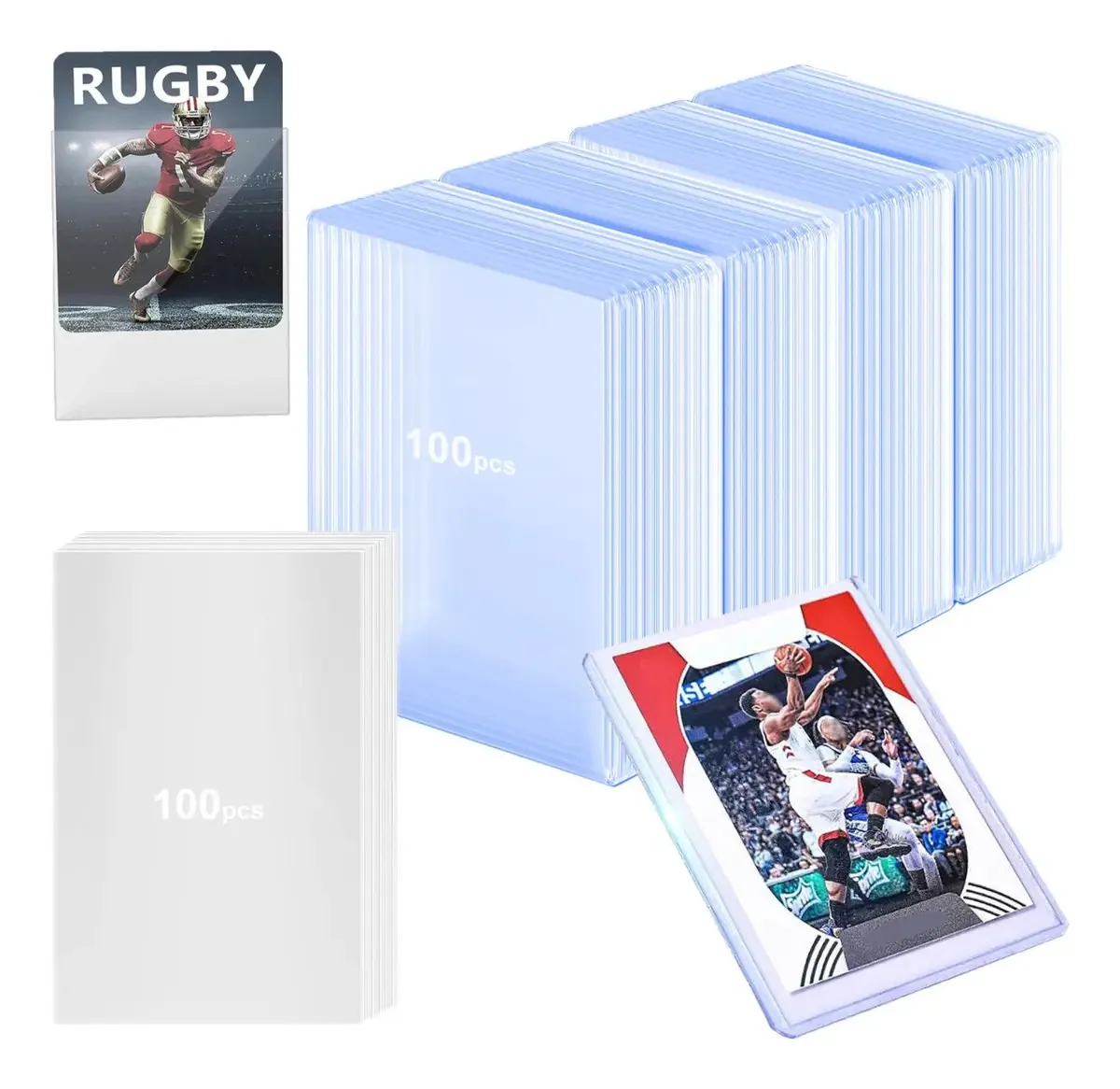 200 unidades de capas para cartões TCG, 100% duras e 100% macias