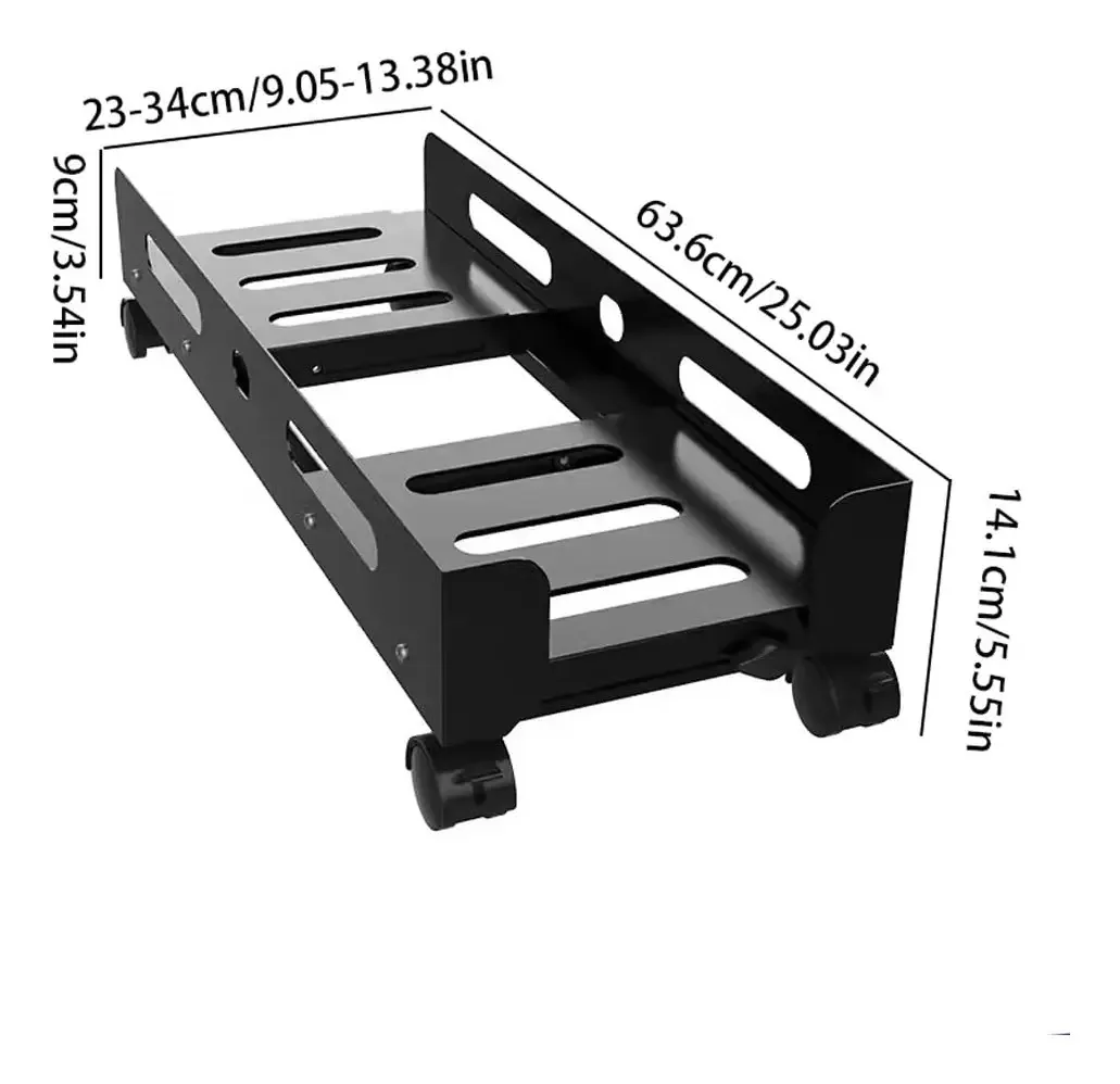 Suporte para PC, Suporte para CPU, Suporte para Computador de Mesa, Prateleira de Resfriamento para Casa, Escritório Móvel, Suporte de Chassi com Elevação Telescópica, Suporte para Torre de Computador