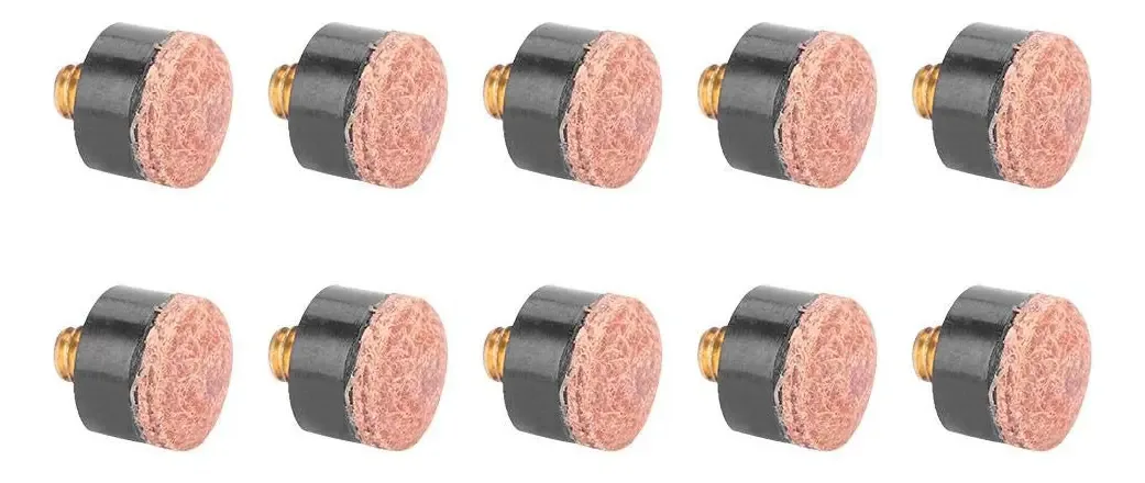 Vgeby — Conjunto de 10 pontas de bilhar, pontas de bilhar, pontas de reposição (13 mm), suprimentos de bilhar e acessórios de bilhar