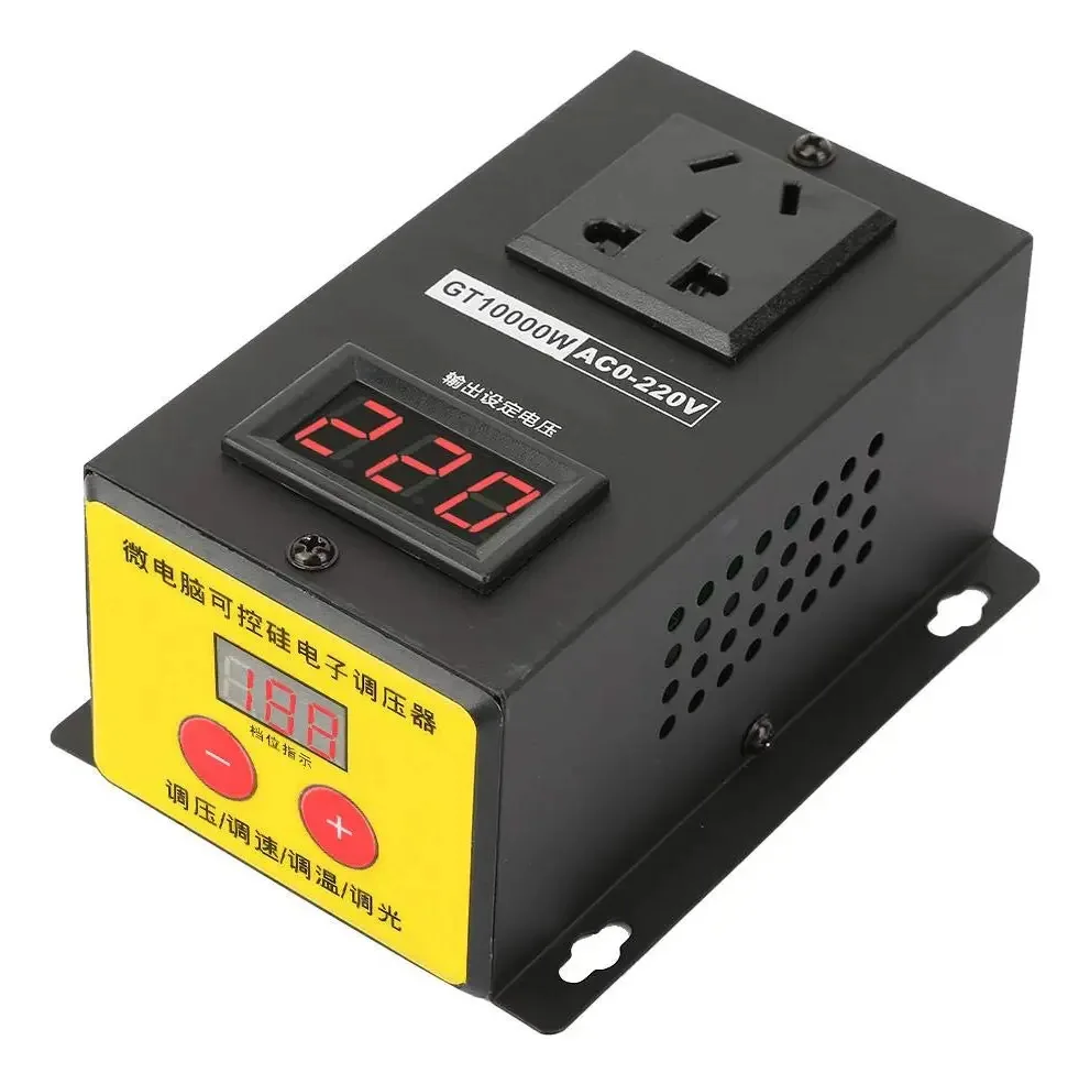 Regulador de Tensão CA 220v 10000w Eletrônico Ajustável
