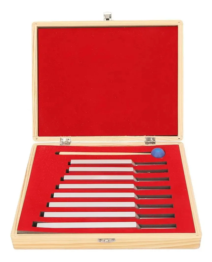 Conjunto de Diapasões, Instrumentos de Diapasão de Liga de Alumínio, Neurológicos 8 Diapasões de Diferentes Frequências, 256,288,320,341.3,384,426.6,480,512hz