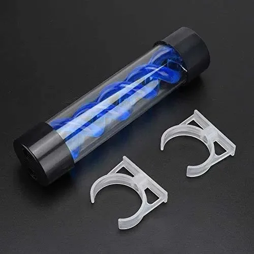 Yoidesu Reservatório Do Tanque De Refrigeração De Água Tanque Cilíndrico Resfriador Virus T Rosqueado G1/4 Para Sistema De Refrigeração De Água Do Computador, 200 Mm, Vermelho/Verde/Azul(Azul)