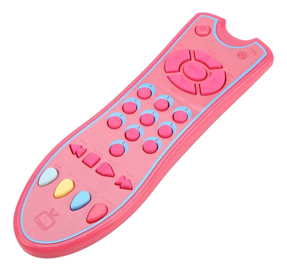 Qiterr Bebê Controle Remoto Brinquedo, Controle Remoto De Brinquedo, Baby Music Tv Controle Remoto Elétricos Aprendizado Educativo Brinquedo Para Crianças(rosa)