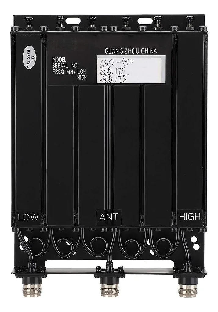 Duplexador UHF 456.175 MHz Tx 466.175 MHz Rx para Repetidor de Rádio Conector N 25W Duplexador UHF de 6 Cavidades