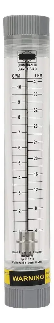 Medidor de vazão de água líquida feminino G3/4 polegadas, medidor