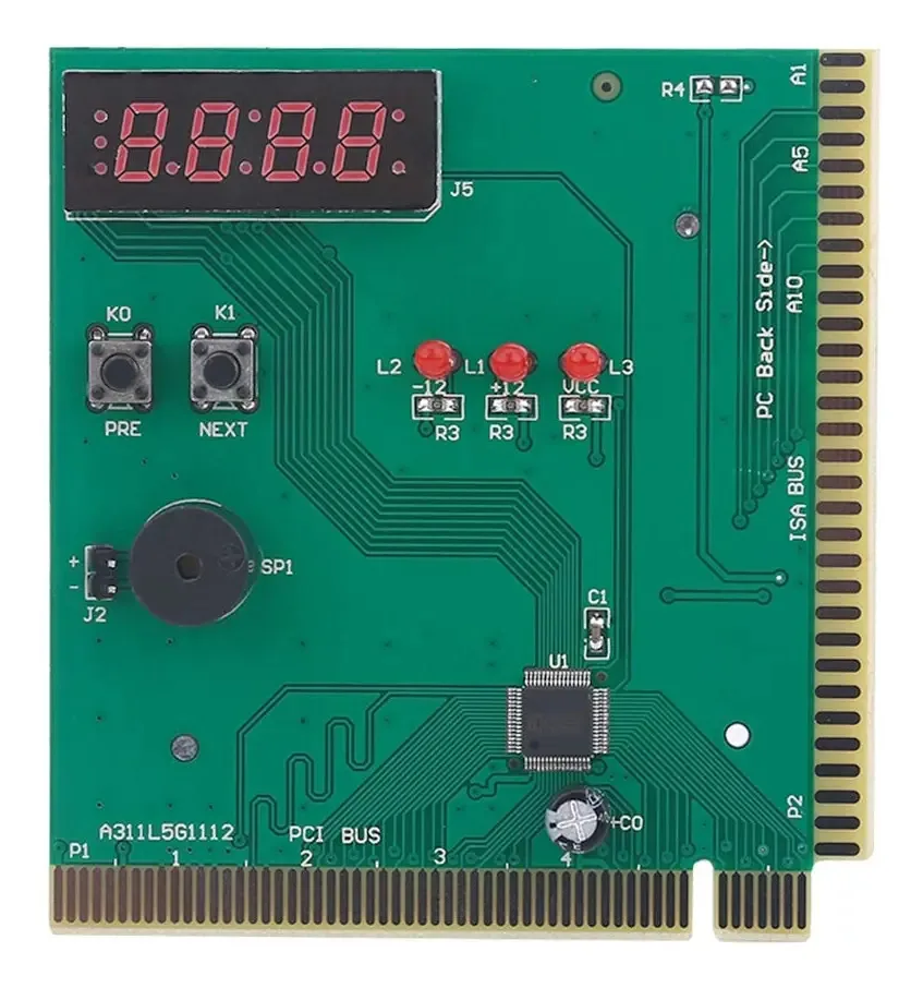 Placa de diagnóstico da placa-mãe Sanpyl, placa analisadora de PC de 4 dígitos, analisador de computador, pós-testador de diagnóstico da placa-mãe para Pci e ISA
