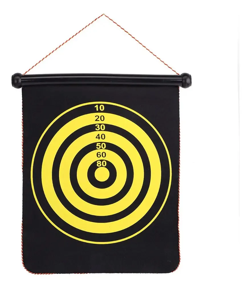 Placa de dardos magnética de dupla face de 15 polegadas para pendurar na parede com 6 dardos de segurança, brinquedo Destination Game para crianças