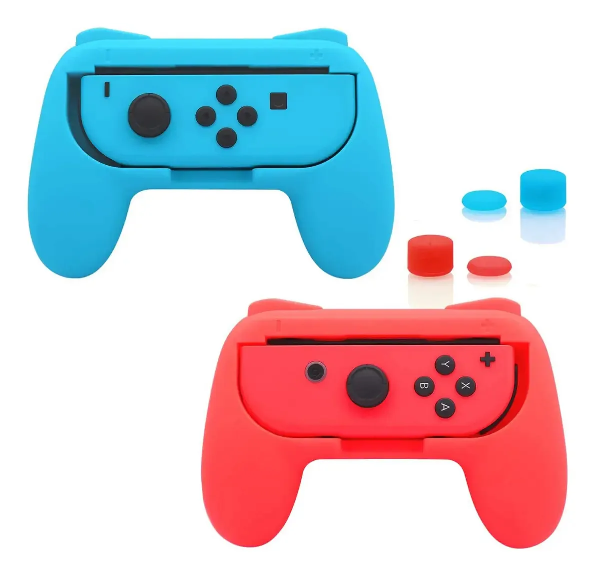 Lolo Nintendo Switch Grips Para Joy Con, Kit De Pegas Para Nintendo Switch Oled/switch 1.1 Controles Joy-con, Capa Pegas Design Ergonômico Acessório Para Nintendo Switch + 2 Pares De Tampas De