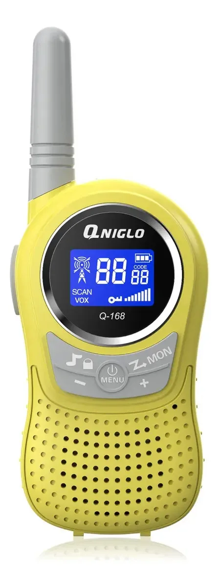 Walkie Talkies Qniglo Q168plus para crianças, 1 peça (amarelo milho)