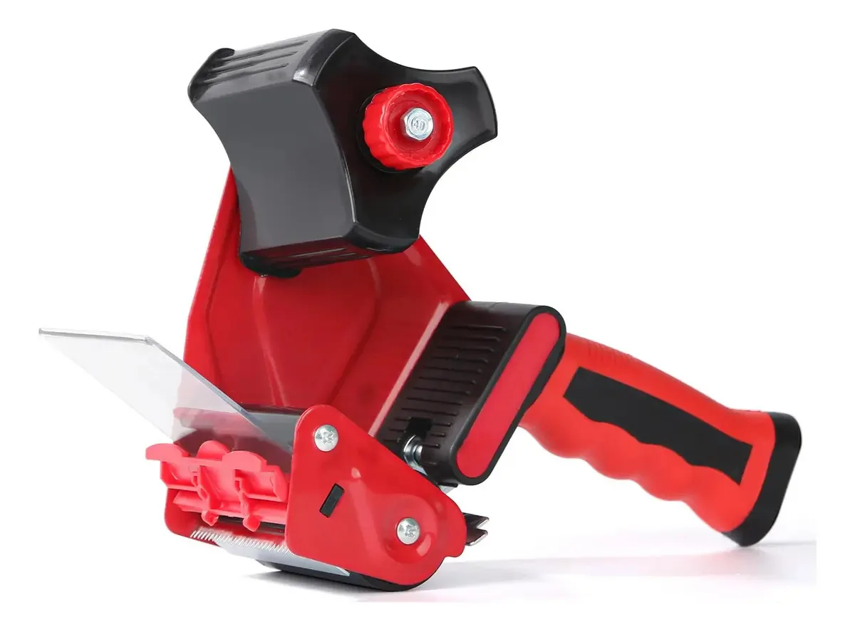 Dispensador de fita de embalagem de 7,6 cm, cor vermelha