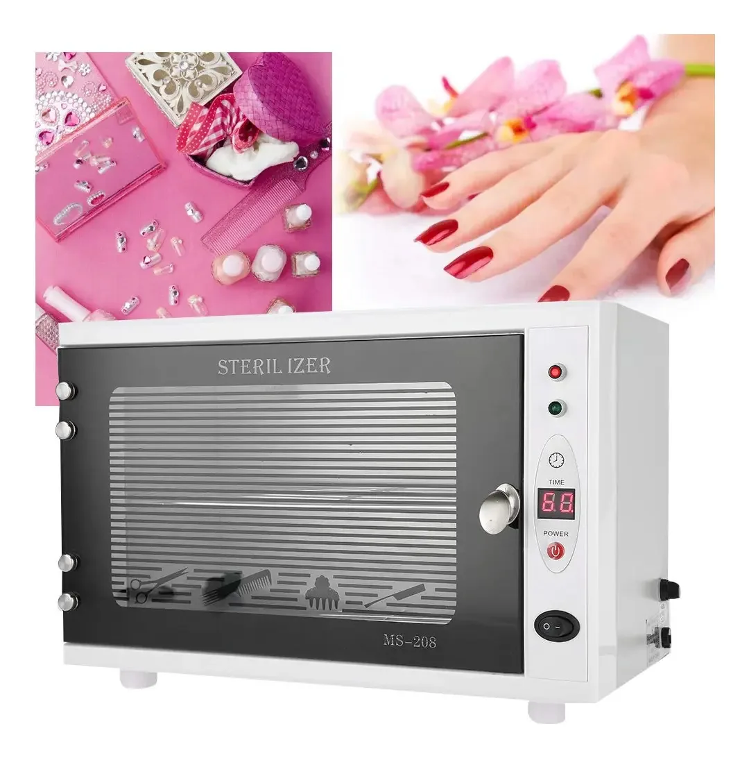 Qinlorgo 15l 10w Esterilizador de Ferramentas para Unhas, Esterilizador de Camada Dupla de Ozônio UV Gabinete Gaveta Unhas Salão de Beleza Spa Ferramentas Desinfecção(us)