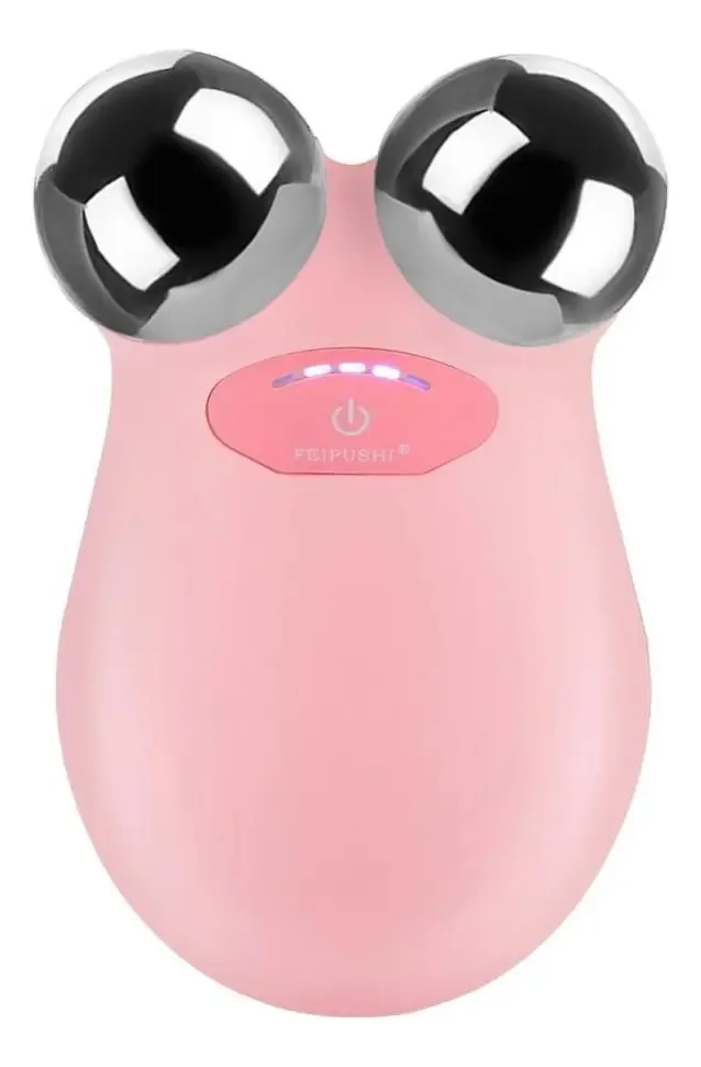 Instrumento de Beleza de Microcorrente, Instrumento de Beleza Doméstico Rosa com Carregamento Usb, Multifuncional Para Levantar e Apertar o Rosto, Eliminar Rugas, Eliminar o Inchaço e a Hinchazón,...