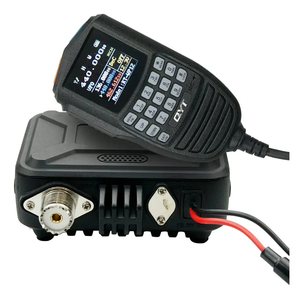 Vineyuan Qyt Kt-wp12 Mini Rádio Móvel 25w 200 Canais Vhf Uhf 136-174mhz 400-470mhz Transceptor De Rádio Amador De Carro De Banda Dupla Com Cabo Para Pc