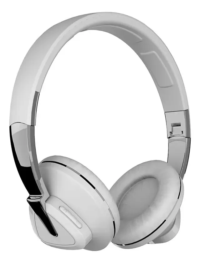 Vividkaers Fones de Ouvido Bluetooth Retráteis e Dobráveis Fones de Ouvido Bluetooth-branco