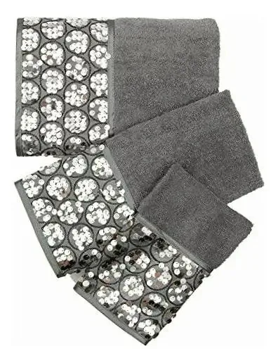 Conjunto de banho popular de 3 toalhas de banho Sinatra Silver