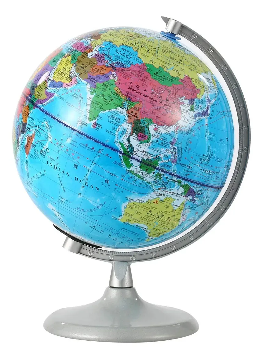 Globo mundial Sh-ruidu de 20 cm com luz noturna, balão