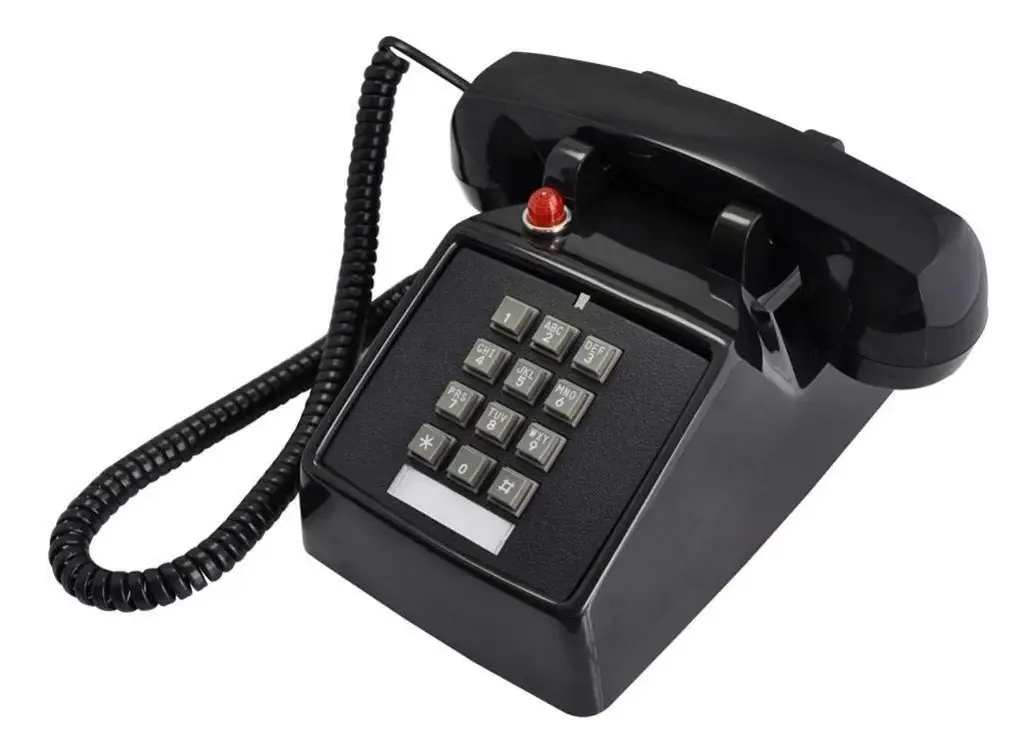 Yjhqss - Anel mecânico americano para telefone antigo, estilo vintage, estilo antigo, estilo retrô, cor preta para casa/escritório